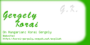 gergely korai business card